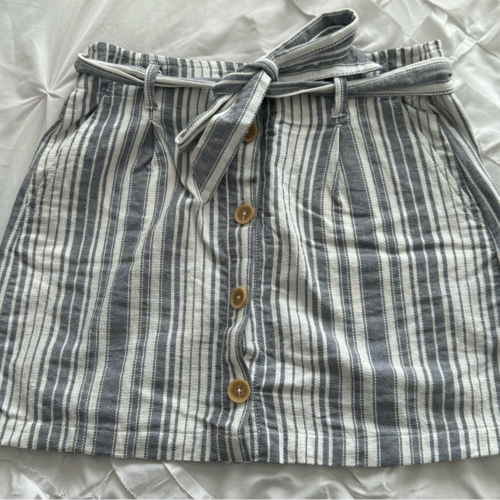 Light Blue with white stripes Skirt & Belt